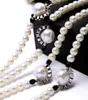 Collane con ciondolo Collana di perle simulate per le donne Perle lunghe multistrato Catena di dichiarazione vintage classica Gioielli di amicizia di moda Ciondolo