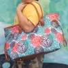 Alex Coastal Blue Duffel Bag Domil Blanks Wholesale Floral Canvas Tote Large CARGE CARGE