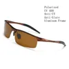Aoron Polariserade solglasögon Mens Classic Sports Driving Sun Glasses UV400 Luxury Manlig aluminiumram Solglasögon 220531
