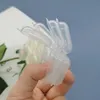 Scatole portaoggetti in plastica trasparente per tappi per le orecchie. Barattolo contenitore per mini auricolari bianco trasparente