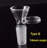 HOWAHS Cam Kolu ile Kaseler 14mm 18mm Erkek Yuvarlak Bong Kase Sigara Aksesuarları Dab Rig Su Borusu Adaptörü Için