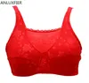 X9070 Reggiseno per mastectomia Tipo superiore Intimo senza montatura raccolto senza cuciture Plus Size Lingere Reggiseno con tasca in pizzo Reggiseni protesici 220519