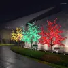 Décorations de Noël LED Artificielle Fleur de Cerisier Arbre Lumière 1248pcs Ampoules 2m/6.5ft Hauteur 110/220VAC Imperméable Utilisation Extérieure