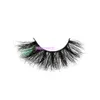 VMAE 5D Färgglada ombre 25mm Mink Eyelashes Siberian Minks Päls fransar Sexig anpassad privat etikett Lång fluffig ögonfransblandning Färg Mjuk naturlig 3D Mink Eyelash -förlängning