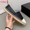 Nya 30Color Luxury Casual Women Shoes Espadrilles Summer Designers Ladies Flat Beach Half Slippers Fashion Woman Loafers Fisherman Canvas Shoe Storlek 35-42