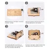 装飾的なオブジェクト図形の木製蓄音機蓄音機音楽ボックス木製パズル子供の子供ギフト