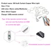 Décoration de fête USB guirlandes lumineuses 300 LED fenêtre rideau lampe pour chambre de mariage extérieur intérieur fond mur décorations de noël fête