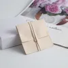 Beige Microfiber Jewelry Suede Jewelry Small Envelope Bag with Rope Packaging Pouch Wedding Gift Party bags