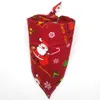 Bandanas de Noël pour chien - Vêtements pour chien - Père Noël - Triangle - Bavoir réglable pour animaux de compagnie - Bandana doux pour chiot - Foulard pour chiens de petite et moyenne taille - Bonhomme de neige cloche A378