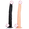 Silicone Super Long Realistico Dildo Ventosa Giocattoli sexy Inserto flessibile Vagina Figa Strapon Dong Erotic Black Cock Falos