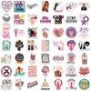 100 piezas de calcomanías inspiradoras de feminismo para calcomanías de motocicletas para patinetas de la computadora portátil 8629353