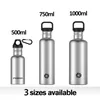 زجاجة مائية زجاجة الفولاذ المقاوم للصدأ محمولة ركوب الدراجات الرياضية مضادة BPA السعة كبيرة الحرة مع Bagwater