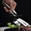Bbq Tools Accessories Outdoor Cooking Eating Patio Lawn Garden Home Food Tongs Mtifunction Clip Thickened Stainless Steel Barbecue Spata