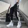 Streetwear Hip Hop Joggers Pantalon Hommes Sarouel Lâche Longueur Cheville Pantalon Sport Pantalon De Survêtement Occasionnel Blanc Techwear 220721