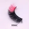 3D Color False Lashes 20mm Natural Long Colorful Eyelashes Dramatic Makeup Fake Lash Party Colored Lashes for Cosplay Halloween