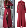 Cappotto da donna con risvolto invernale Slim Trench Parka lungo Comfort Alta qualità Elegante L220812