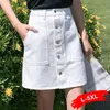 white jeans skirt