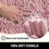 Luxury chenille bathroom rug, super soft absorbent fur machine washable non-slip rug 220401