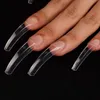 500pcs Eagle Hanch Shape Dicas de unhas Profissional Art Meia capa 10 tamanhos Pressione no caixão falso Manicure Curved Arch Manicure 220716