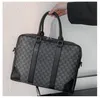 Men Bags Leather Business Handbag Luxury Letter Black Briefcase Male Office Work Laptop Documents Satchels Shoulder Bag