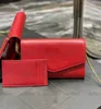 حقيبة حقيبة Uptown جديدة تمساح مزود بجلد من الحبوب اللامعة مع محفظة سلسلة أجهزة معدنية كلاسيكية من مصمم الكتف مغناطيسي