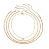Boho горный хрусталь кулон ожерелье женские многослойные ретро мода золотые металлические змеиные цепные круги ключицы ожерелья девушки украшения