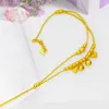 Female Heart Bells Summer Anklets For Women Gold Color Ankle Bracelets Girls Barefoot on Leg Chain Jewelry Gift Present