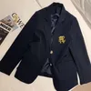 B052 Kvinnors kostymer Designer Blazers Letter broderi kostym Jacka Vit för kvinnor långärmad överdimensionerad kappa Löst blazerkontor Svarta toppar