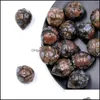Arti e mestieri Regali artistici Giardino domestico Intagliato Semi-prezioso Stberry Ornamenti in pietra Reiki Healing Chakra Quarzo Blu La Dhdbq