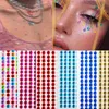 Nail Art Décorations 4mm Acrylique Strass Autocollants Cristal À La Main DIY Fête Festival Fard À Paupières Corps Maquillage Auto-Adhésif Diamant Autocollant