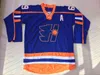 C2604 Mit Goon Hockey Jersey 100% costurado # 69 Doug The Thug Glatt Jersey GOON Movie Hockey Halifax Jerseys Blue