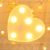 Lampka nocna Lampa LED 3D Piękny uroczy kształt serca światło wystrój do sypialni Homenight Lightsght