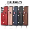 SUCKSUST RETRO LEATHER Hidden Card Slots Holder Wallet Cases For Samsung Galaxy S22 Ultra S21 Fe S20 Plus Note 20 Note10 Kickstand Phone Cover Funda With Loop Strap