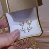 Stud Japan Korea Fashion Jewelry High-end Luxury Shiny Copper Inlaid Zircon Opal Elegant Tulip Earrings For WomenStud