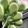 15 pcs retro verde azeitona cromo ouro látex balões decoração de festa de aniversário bebê chuveiro ar ballon casamento celebração suprimentos glob