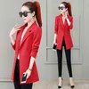 Women's Suits & Blazers Spring Autumn Women Suit Jacket 2022 Lady Mid-length Slim Blazer Casual Korean Fashion Outerwear Coat TopsWomen's
