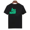 Sommarn nya m￤ns T-shirts Ice Silk kort￤rmad rutig tryckbokstavsbrev Designer Youth Trend stor storlek M-XXXL#815