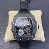 Milles Watch RicharMilles Watches Luxury Mechanical Mechanical Movement Ceramic Dial Rubber strap Date Zhong Yi Richa Rm35-02 Full Carbon Fiber Tape