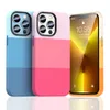 Three-colour Splicing Phone Cases For iPhone 14Pro 13 12 Fall prevention shells