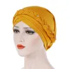 Femmes de haute qualité Scarpe Scarpe Turban Braid Hijab Turbans Stretchy Muslim Headscarf Bonnet Hat Africain Ready