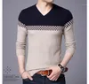 Men's Sweaters Men Brand Sweater 2022 Business Leisure Pullover V-Neck Mens Fit Slim Knitted For Man M-3XL
