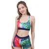 Nouveaux survêtements pour femmes dames séchage rapide gilet shorts deux pièces ensemble sport fitness costume designer imprimer lettre camouflage