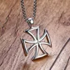 Pendant Necklaces Vintage Hollow Knights Templar Cross Necklace For Men Boy Maltese Iron Fashion Stainless Steel Male JewelryPendant Elle22