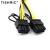 Компьютерные кабели разъемов 5-10pcs Tishric PCI Express PCIe 6 PIN-контакт на двойной 8 2 графические видеокарты Адаптер Адаптер питания разветвитель для M для M