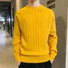 Men's Sweaters Autumn Winter Knitting Sweater Men Tops Casual Clothes Crew Neck Chunky Male Pullover Knitted Korea Style L06Men's