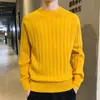 Heren truien herfst winter breien trui heren tops casual kleding bemanning nek dikke mannelijke pullover gebreide Korea stijl l06men's