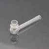 Transparent Pyrex Thick Glass Pipes Dry Herb Tobacco Silver Screen Filter Mini Smoking Handpipes Portable Cigarette Holder High Quality DHL Free