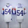 Movie Football Blue Mountain State 7 Alex Moran Jersey Men College 54 Thad Castle Throwback All Stitched Team Purple Color White University Vintage HipHop Sports