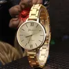 Tendencia de Mujer Ladies Gold Watch Women Golden Clock Sukienka żeńska kwarcowy zegarki żeńskie