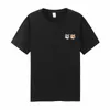 Mens Luxury Maison Stretch Cotton Jersey Tshirt Male Short Sleeve Street Fashion Loose 200g Cotton Casual Tee 220613